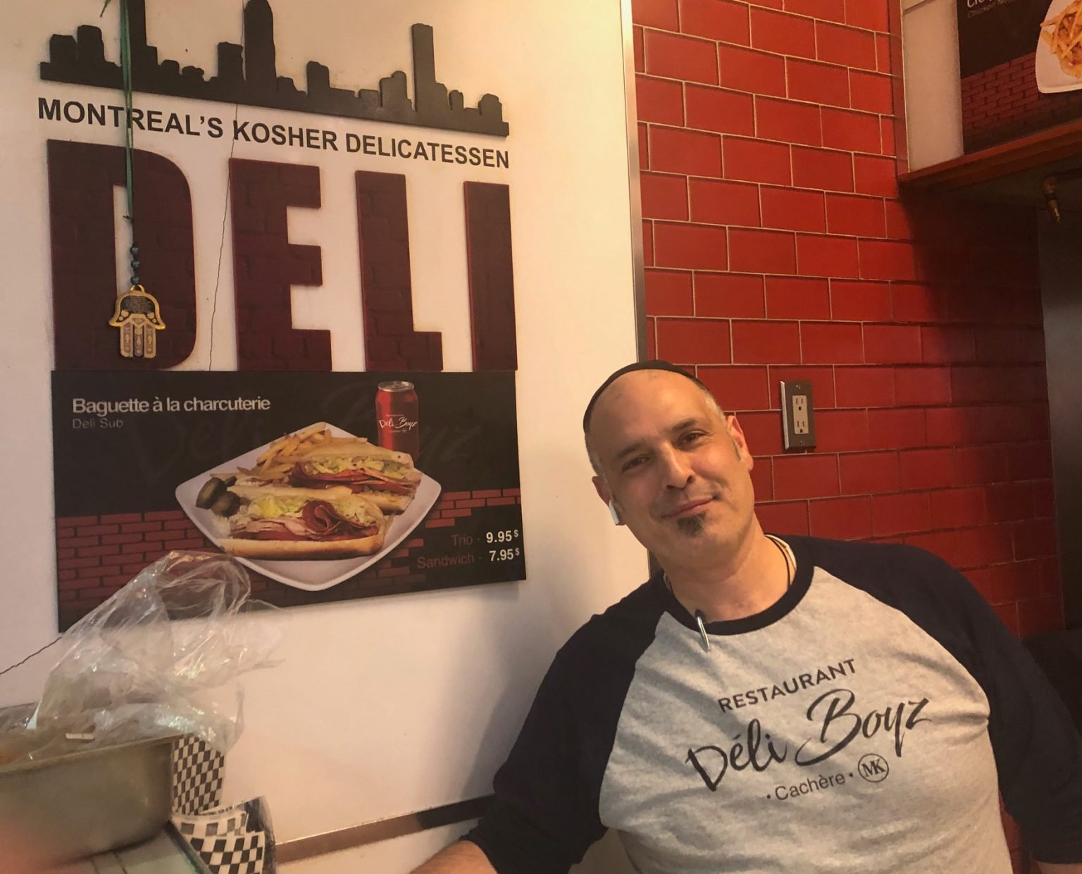 Mike Cohen stops by the kosher Deli Boyz at Quartier Cavendish