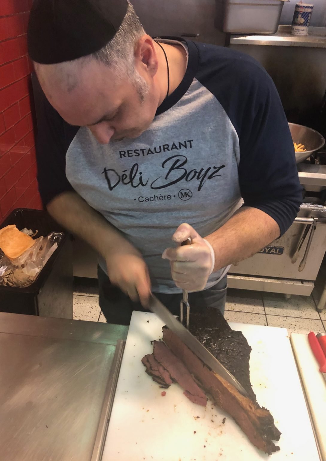 Mike Cohen stops by the kosher Deli Boyz at Quartier Cavendish